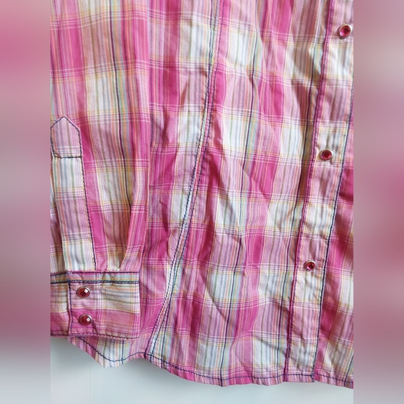 Rock 47 by Wrangker Pink Plaid Shirt XL - Picture 9 of 11